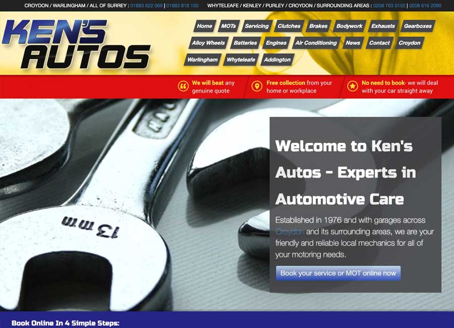 Thumbnail image of Kens Autos website