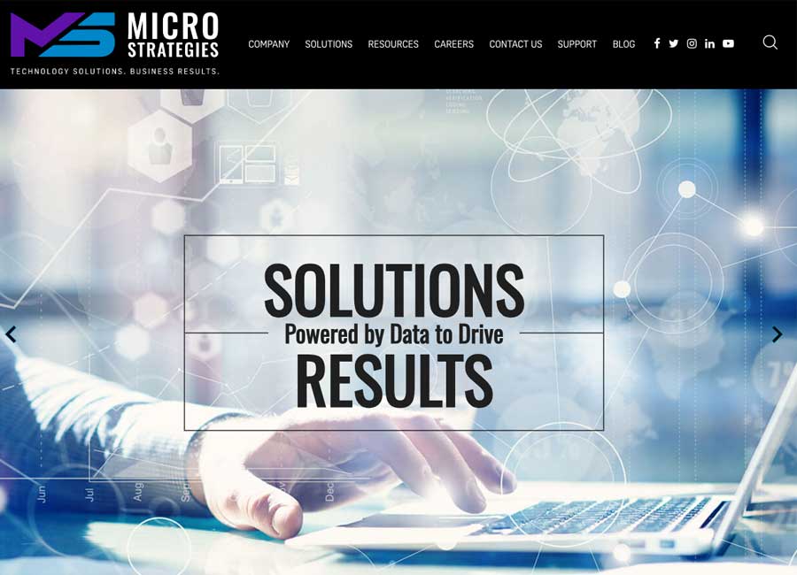 Thumbnail image of Micro Strategies website