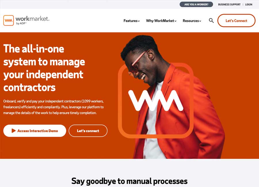 Thumbnail image of ADP Workmarket website