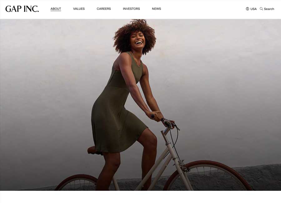 Thumbnail image of Gap, Inc website